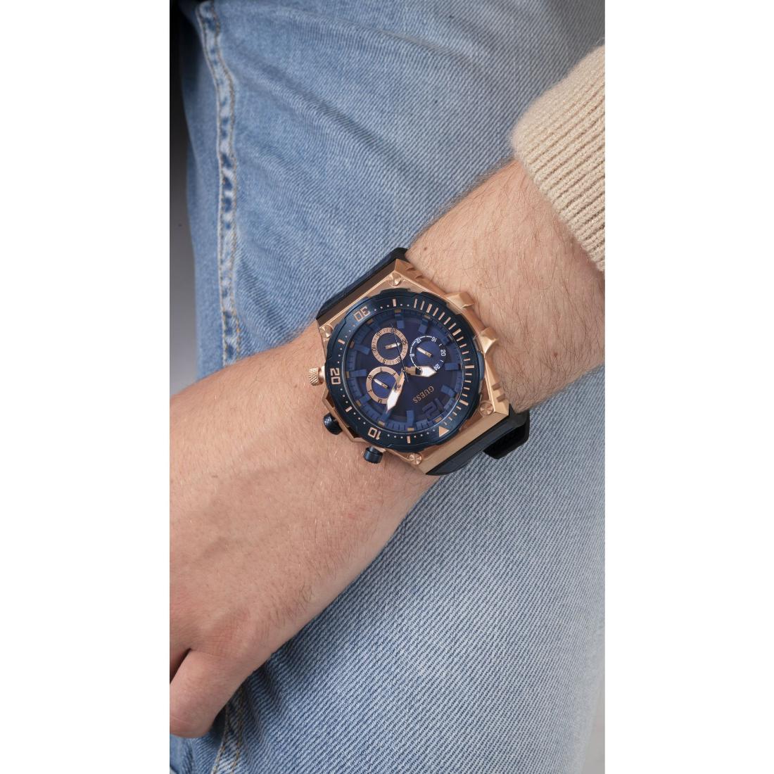 Guess Men 48 mm Blue Dial Analog Watch GW0326G1