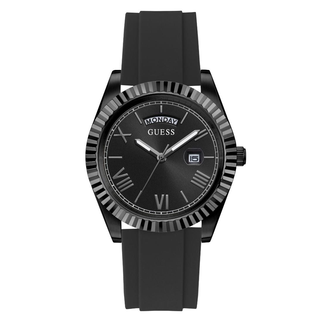 Guess Men 42 mm Black Dial Analog Watch GW0335G1