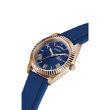 Guess Mens Connoisseur Blue Dial Silicone Analog Watch GW0335G2