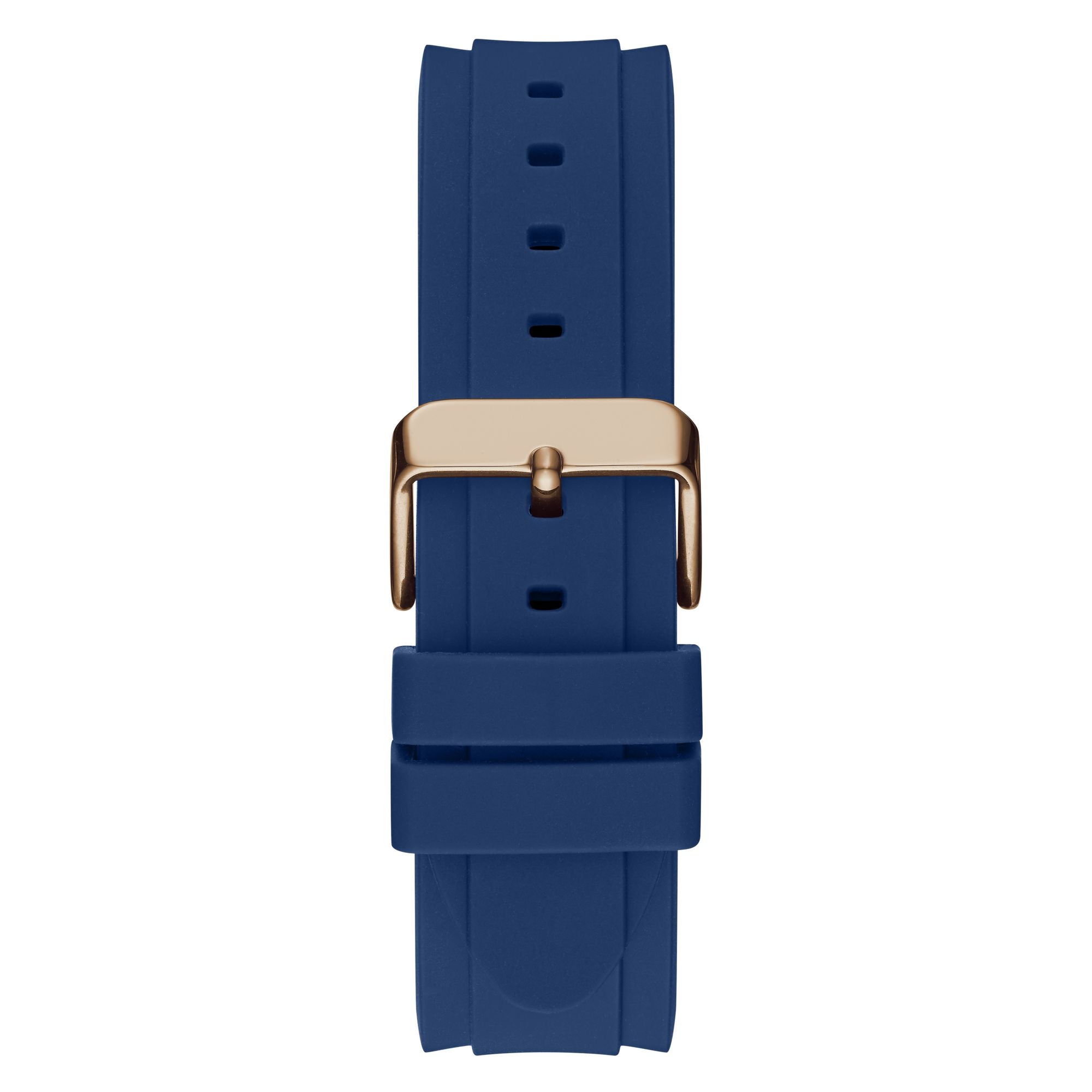 Guess Mens Connoisseur Blue Dial Silicone Analog Watch GW0335G2