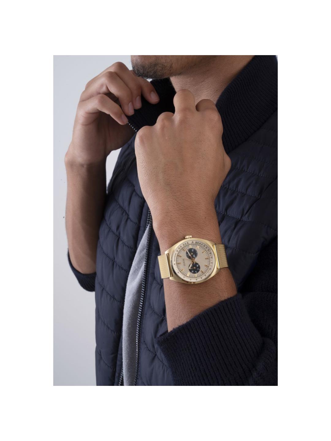 Guess Dress Men 42 mm Gold Dial Analog Watch GW0336G2