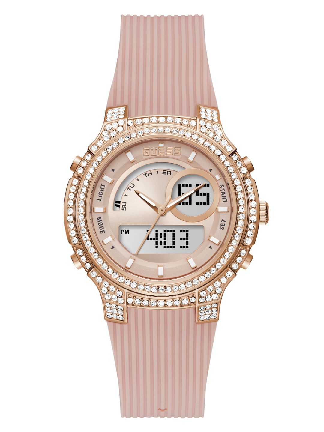 Guess 40 mm Ladies Sport Rose Gold Watch GW0339L2