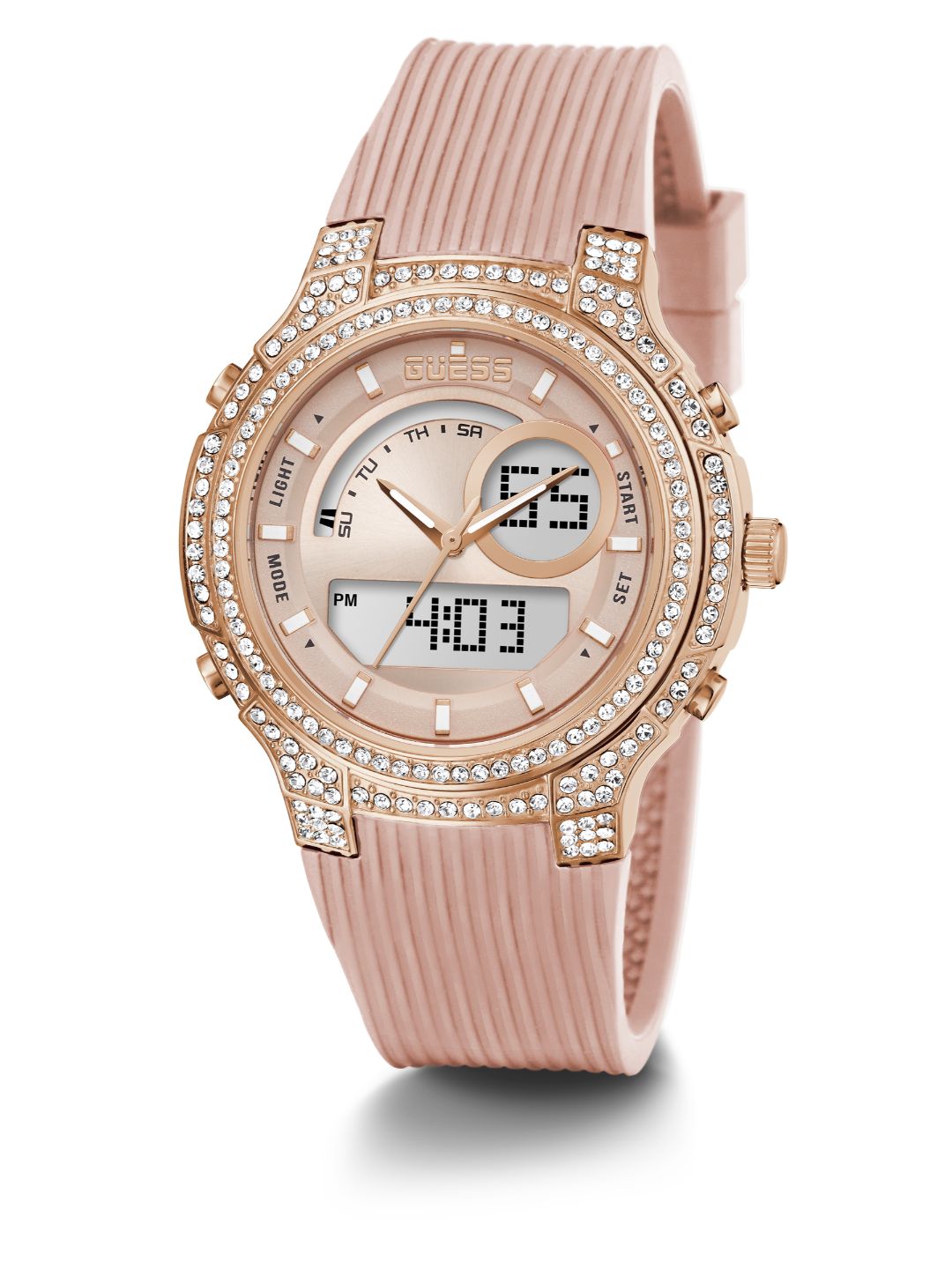 Guess 40 mm Ladies Sport Rose Gold Watch GW0339L2