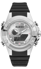 Guess 47 mm Mens Silver Digital Watch GW0341G1