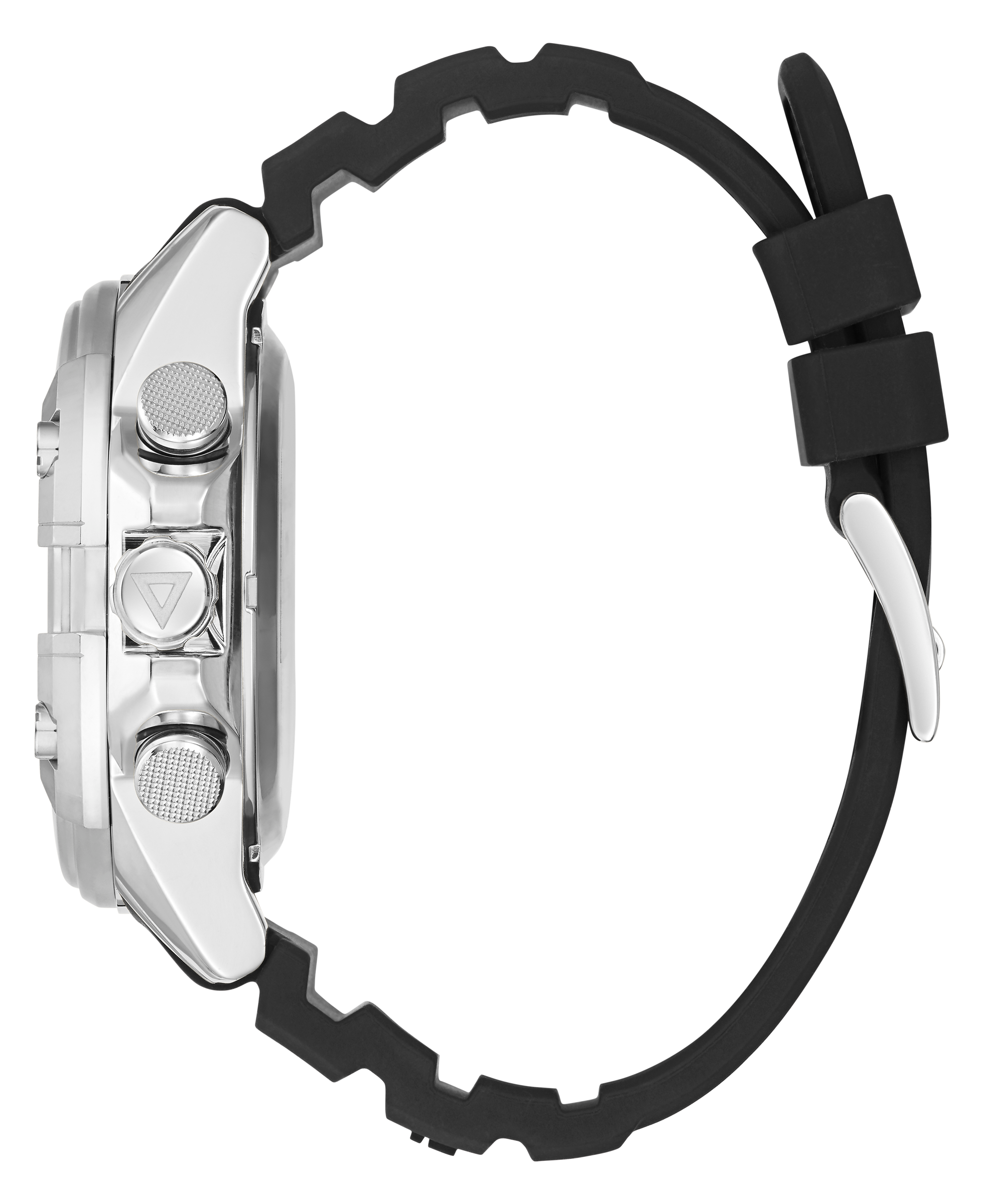 Guess 47 mm Mens Silver Digital Watch GW0341G1