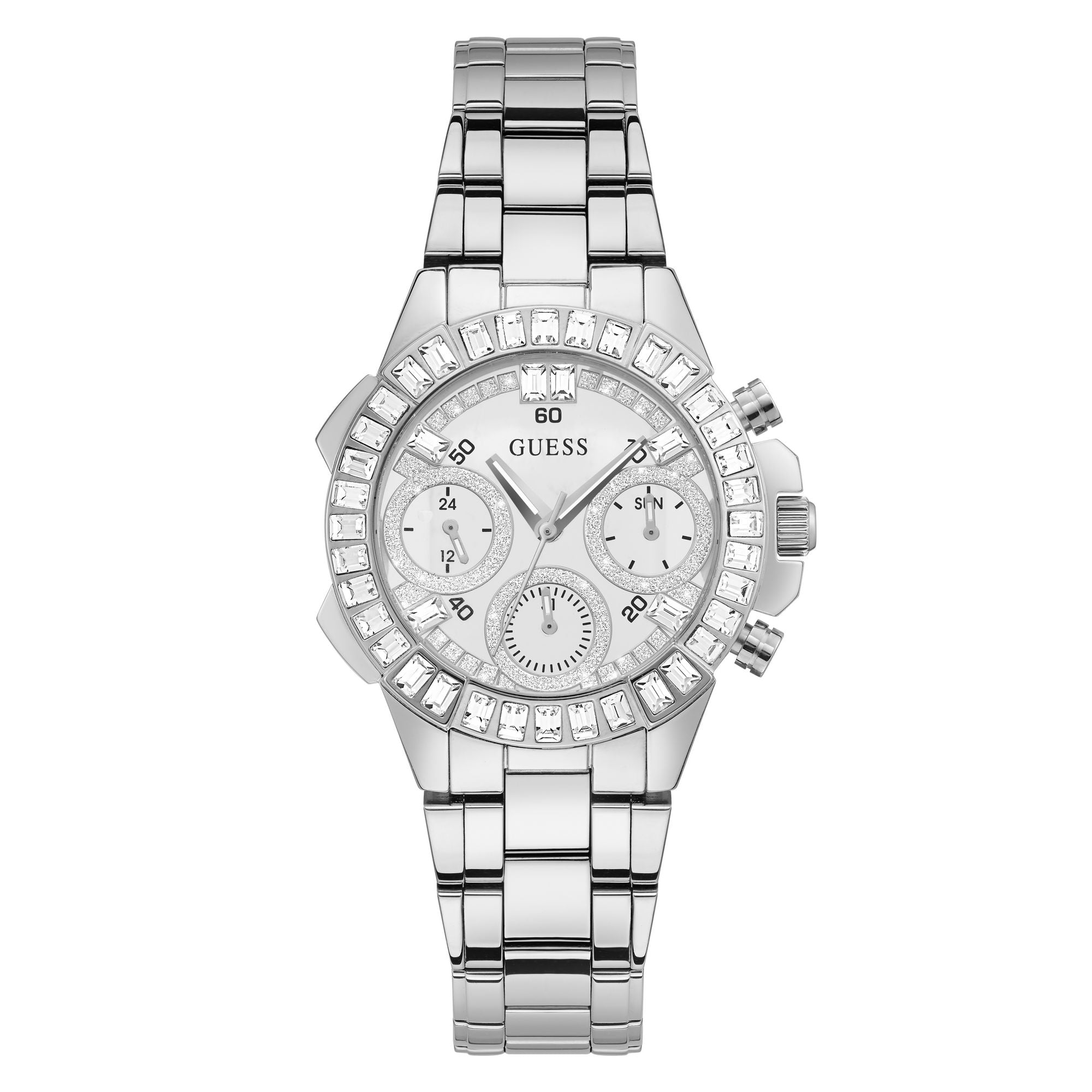Guess Bombshell 36 mm Clear Dial Women Analog Watch GW0366L1