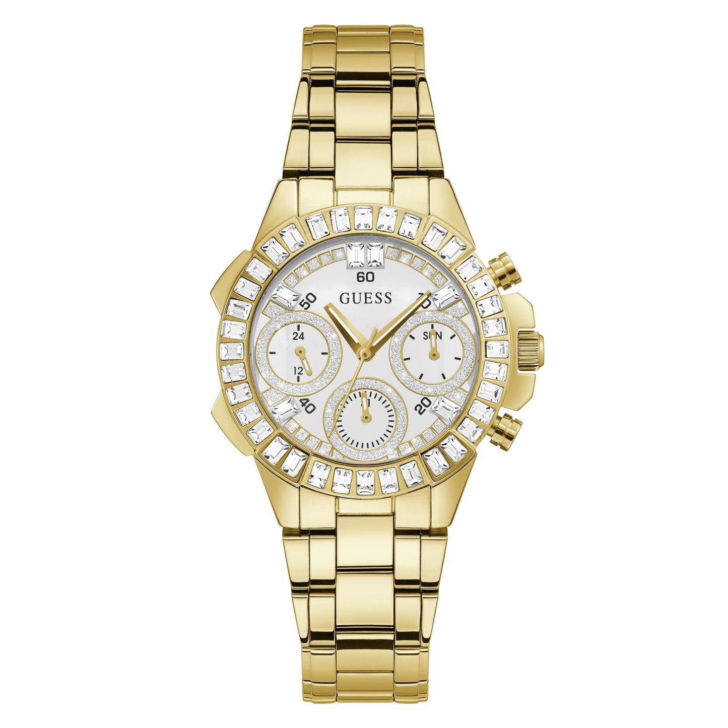 Guess Bombshell 36 mm Clear Dial Women Analog Watch- GW0366L2