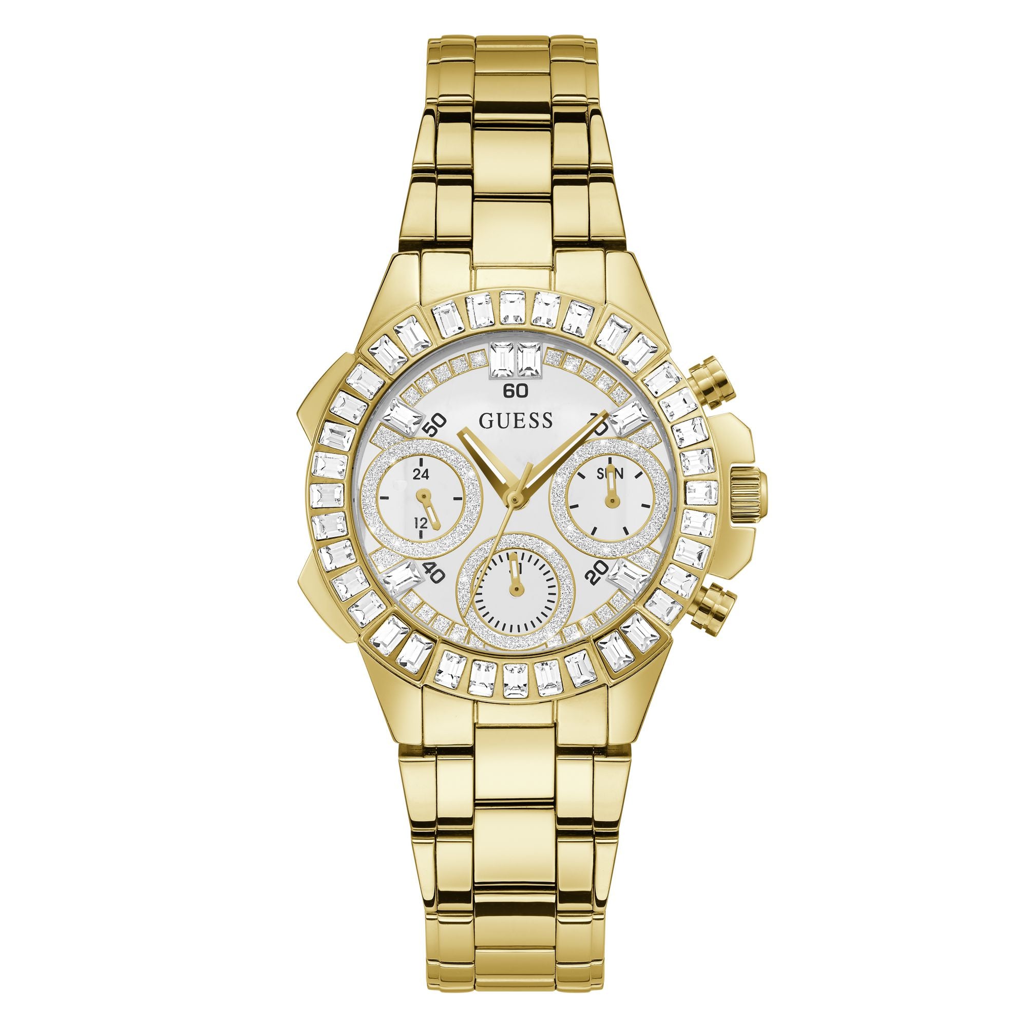 Guess Bombshell 36 mm Clear Dial Women Analog Watch GW0366L2