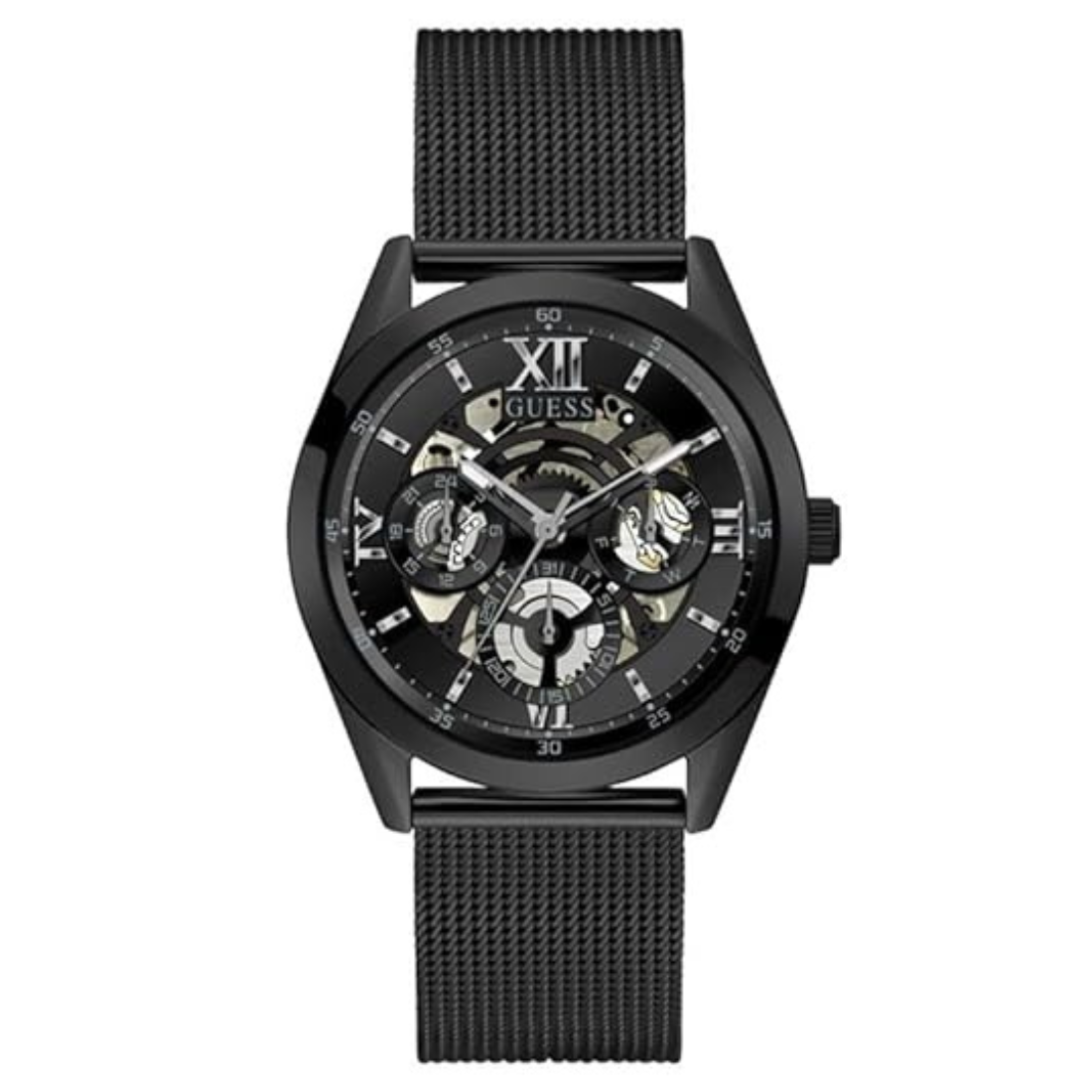 Guess Men 44 mm Quartz Chronograph Analog Blue Dial Stainless Steel Strap Watch GW0368G3