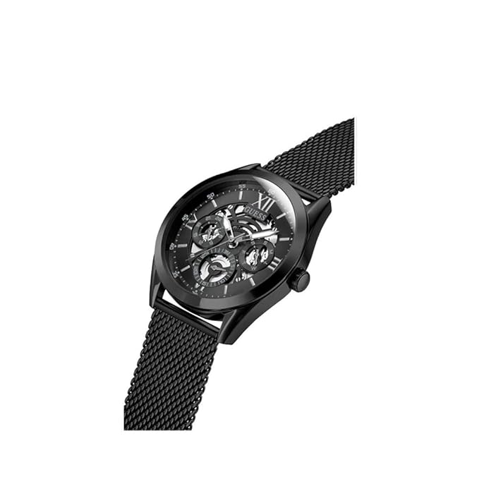 Guess Men 44 mm Quartz Chronograph Analog Blue Dial Stainless Steel Strap Watch GW0368G3