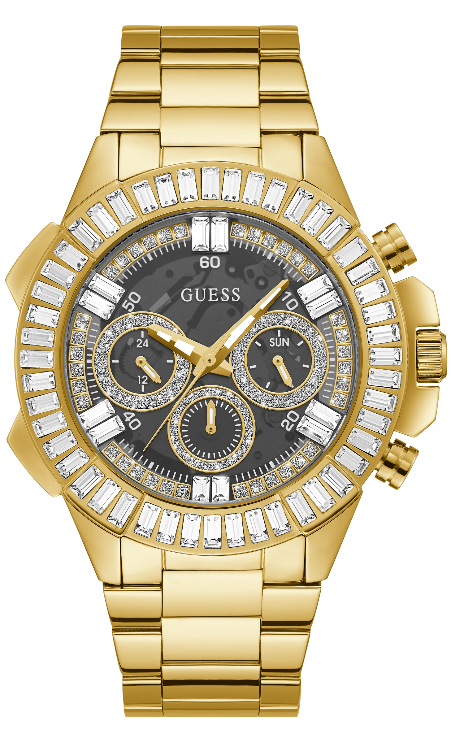 Guess 47 mm Mens Gold Multi function Watch GW0369G1