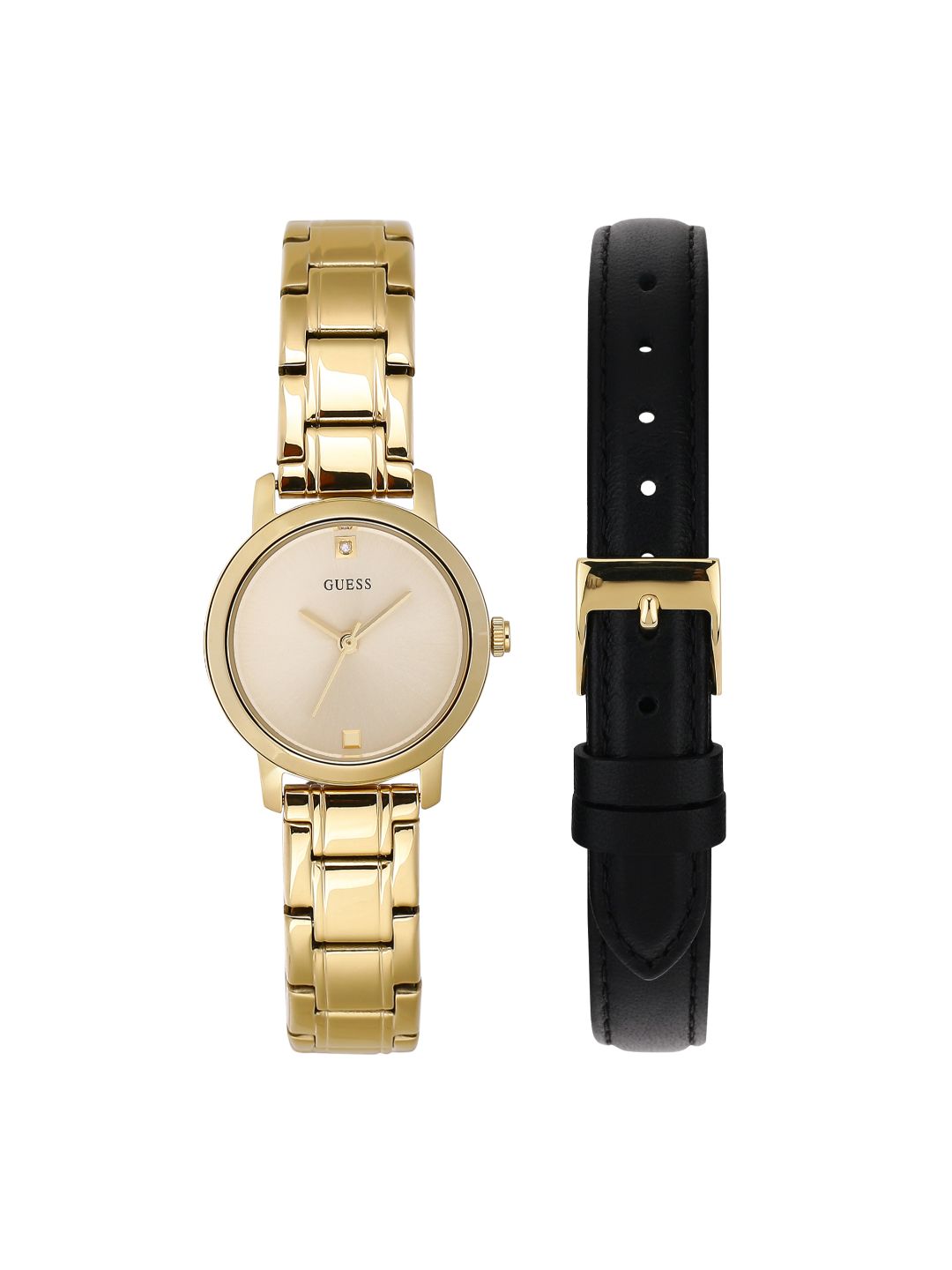 Guess 25 mm 3 hands Analog White Dial Women Watch GW0372L1