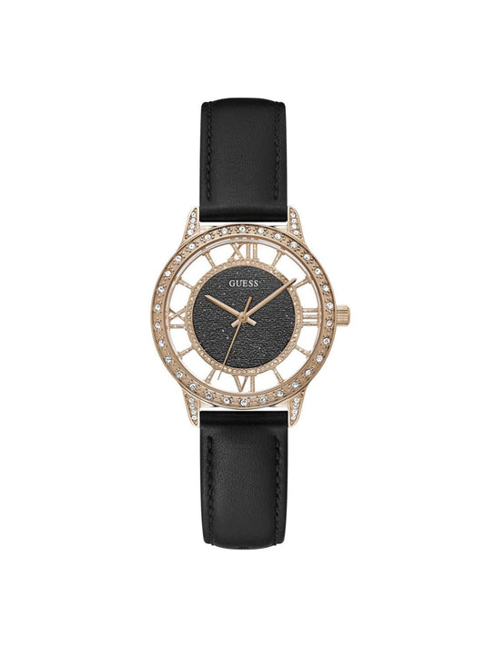 black dial women's watch