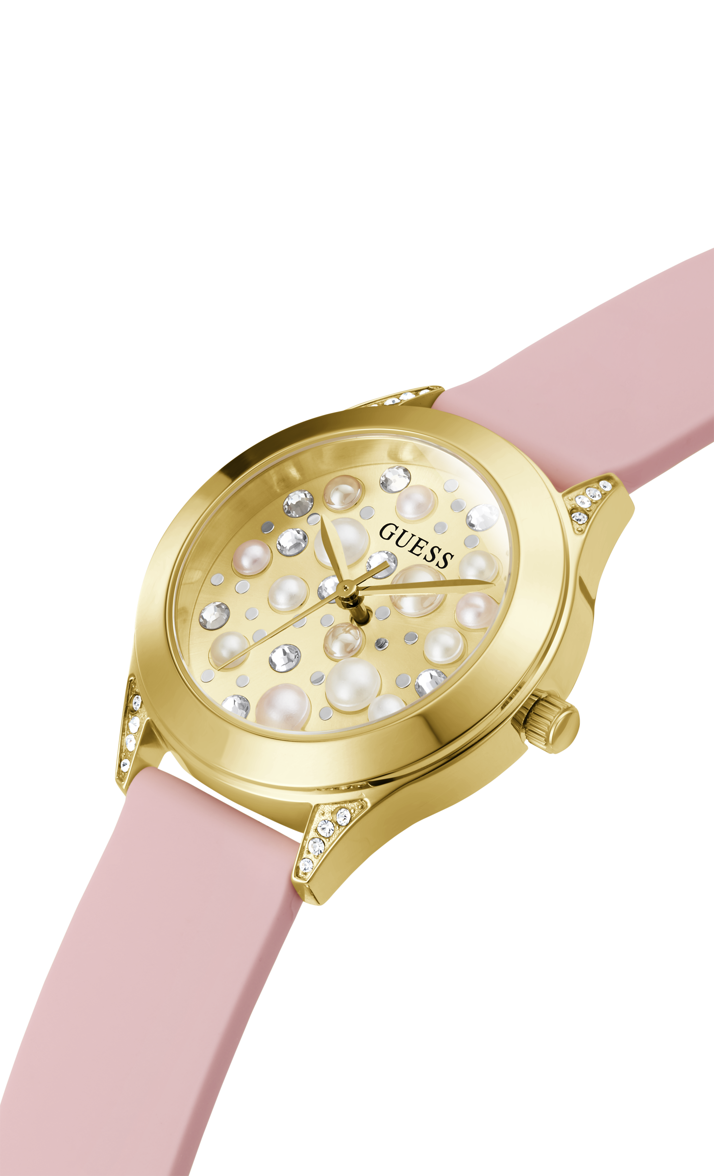 Guess 36 mm Women Champagne Dial Analog Watch GW0381L2