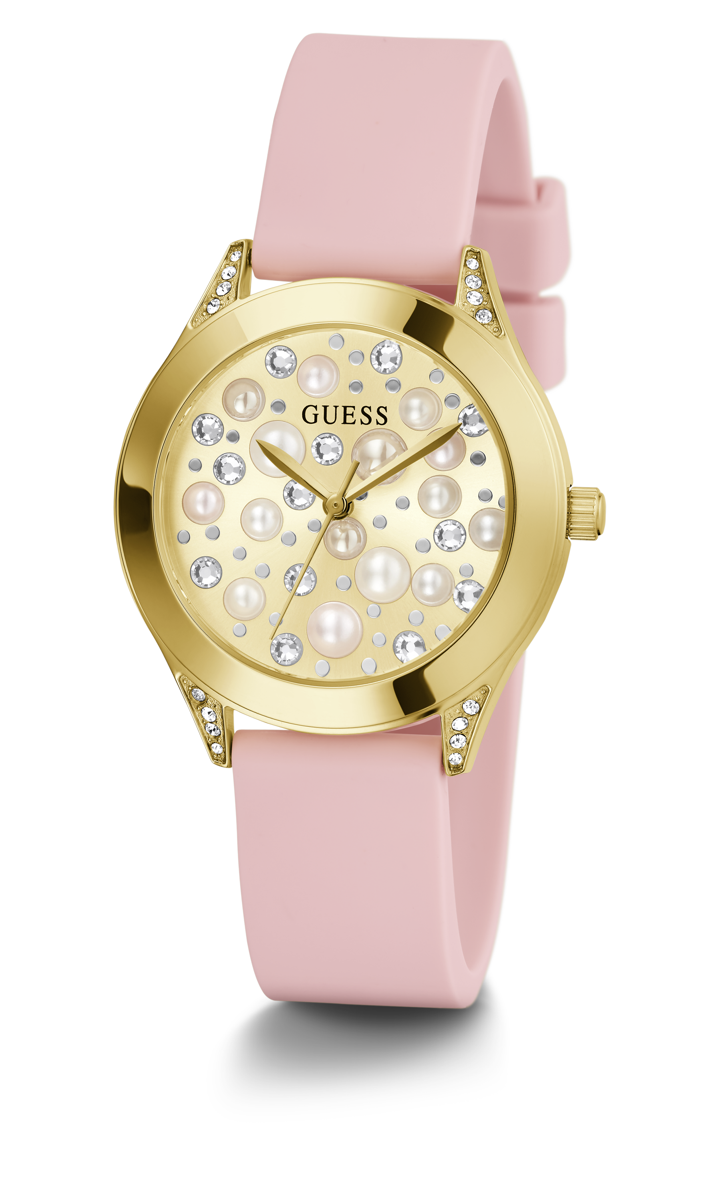 Guess 36 mm Women Champagne Dial Analog Watch GW0381L2