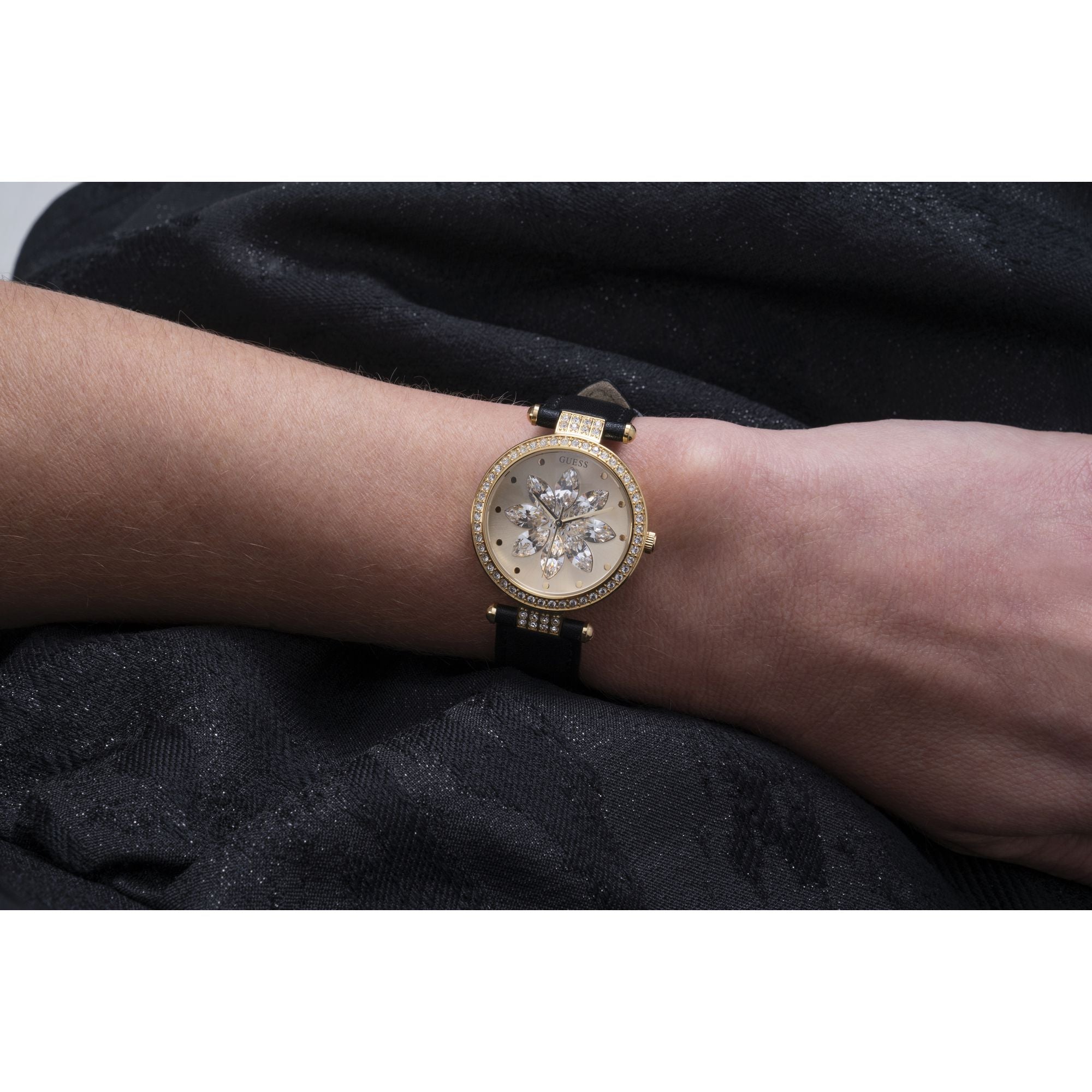 Guess GT Full Bloom 32 mm Gold Dial Women Analog Watch GW0382L2