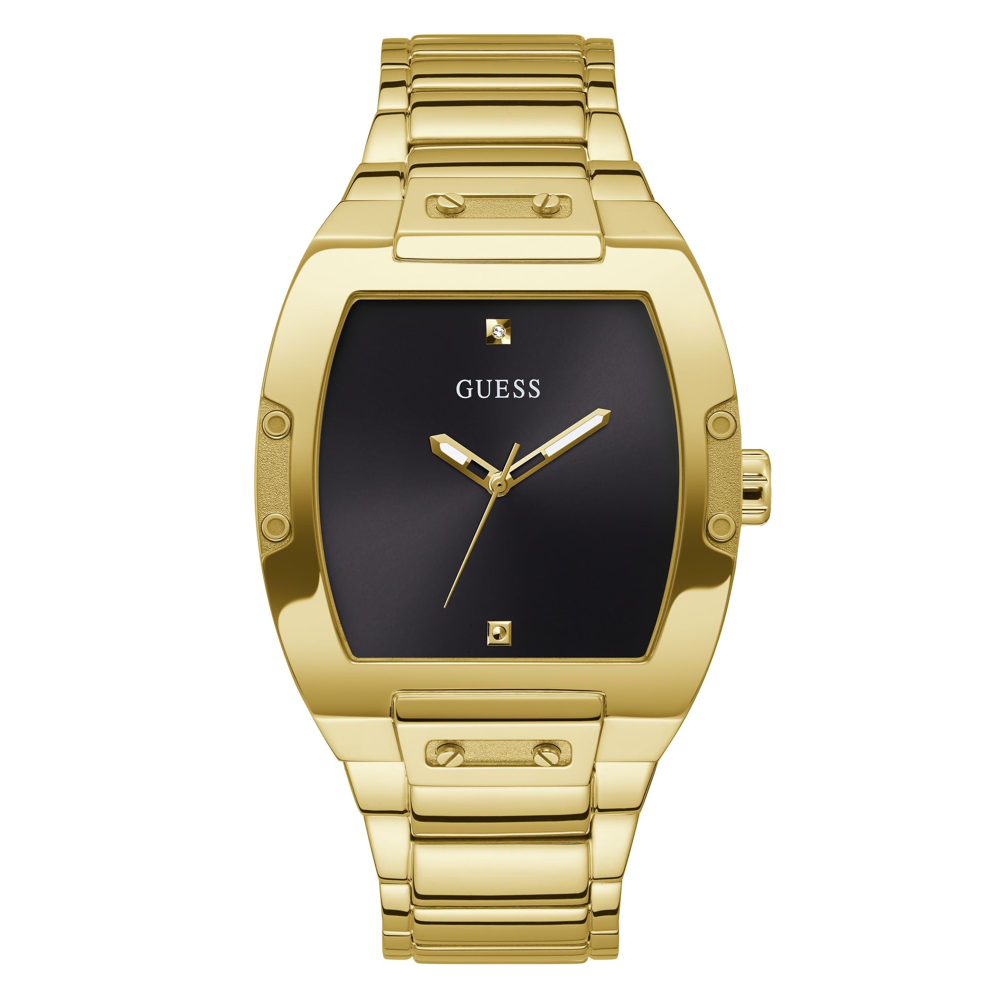 Guess Mens Gold Tone Analog Watch GW0387G2