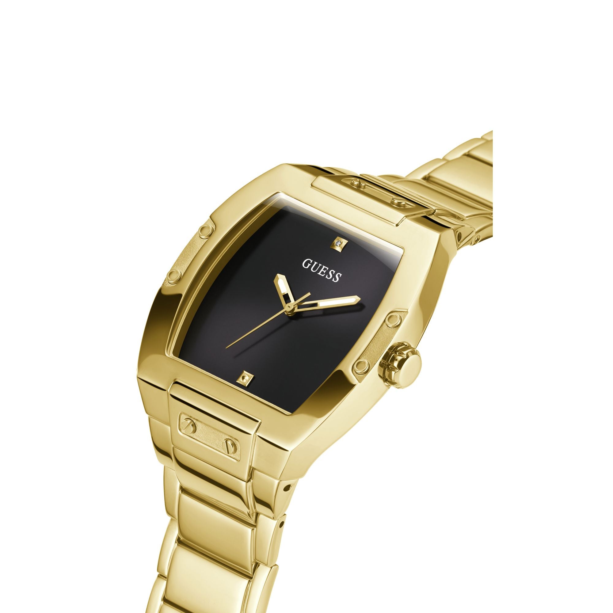 Guess Mens Gold Tone Analog Watch GW0387G2