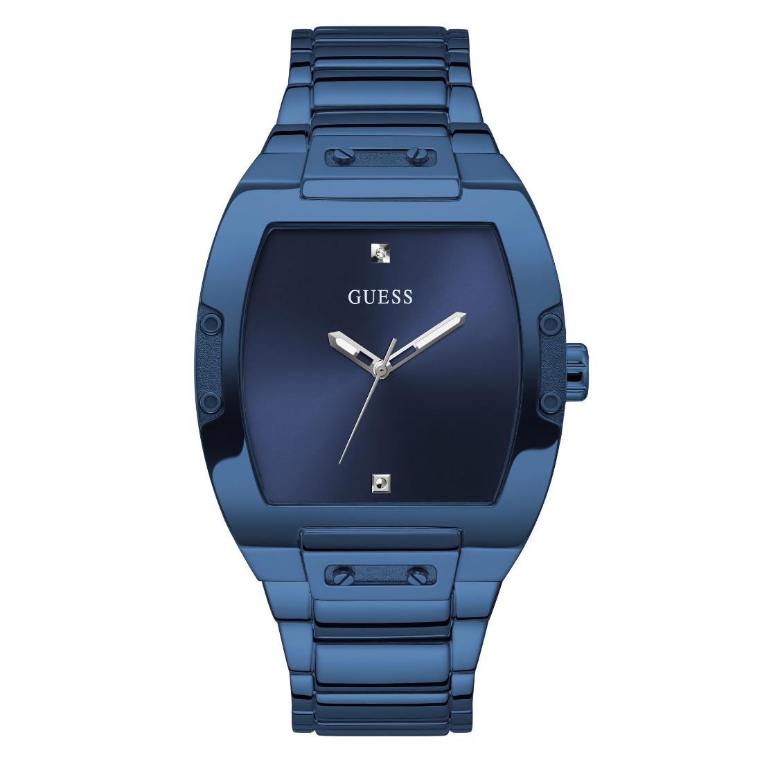 Guess Men 41.5 mm Blue Dial Analog Watch GW0387G4