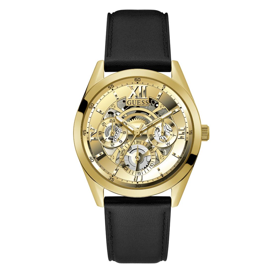 Guess Tailor 42 mm Size Gold Dial Men Analog Watch GW0389G2