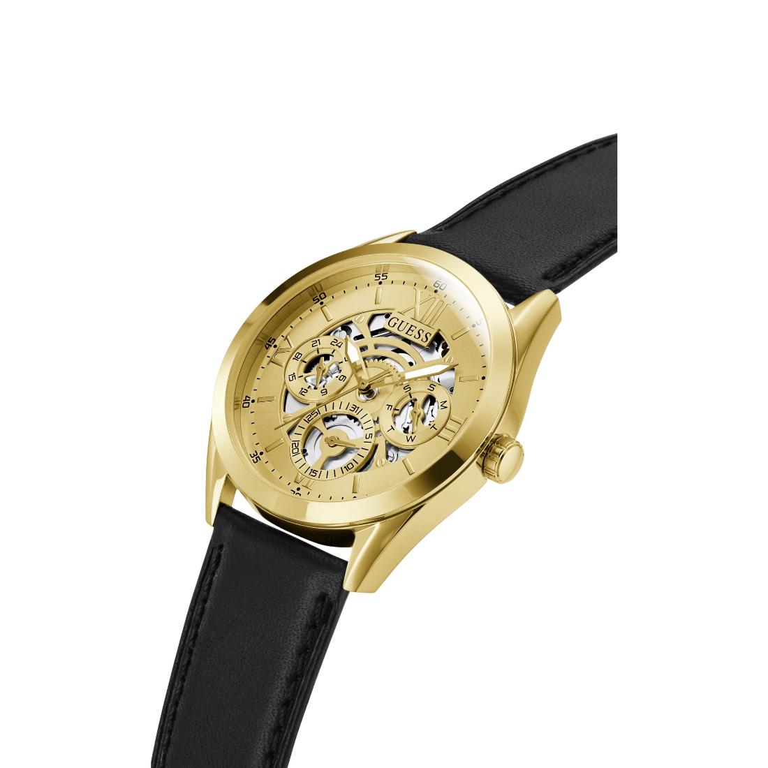 Guess Tailor 42 mm Size Gold Dial Men Analog Watch GW0389G2