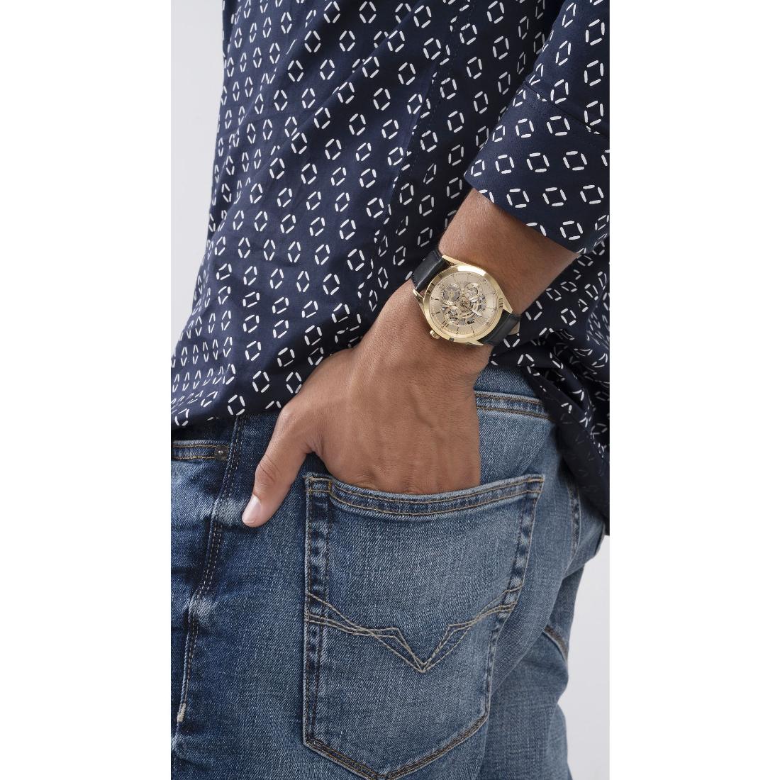 Guess Tailor 42 mm Size Gold Dial Men Analog Watch GW0389G2