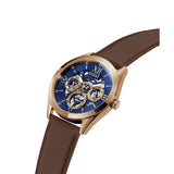 Guess Mens Brown Rose Gold Tone Watch GW0389G3