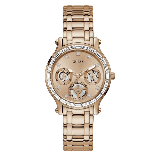 Guess Women 38 mm Rose Gold Dial Analog Watch- GW0395L3