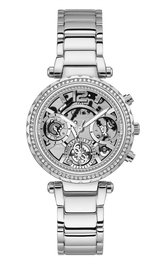 Guess 37 mm Ladies Silver Multi function Watch GW0403L1