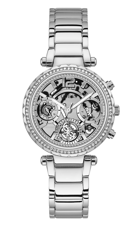 Guess Ladies Silver Multi-function Watch - GW0403L1