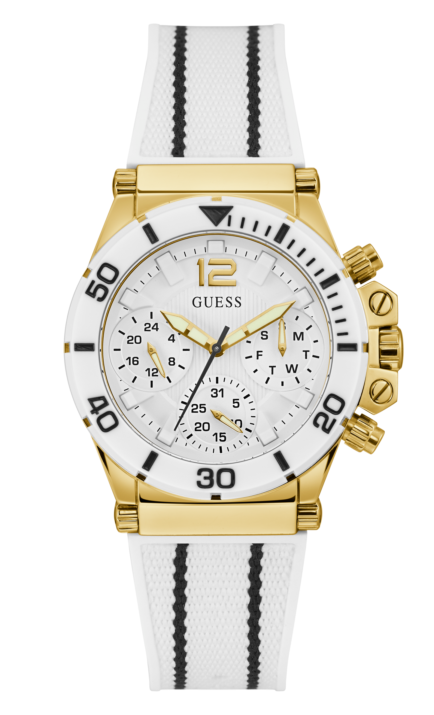 Guess Ladies White Multi-function Watch - GW0406L1