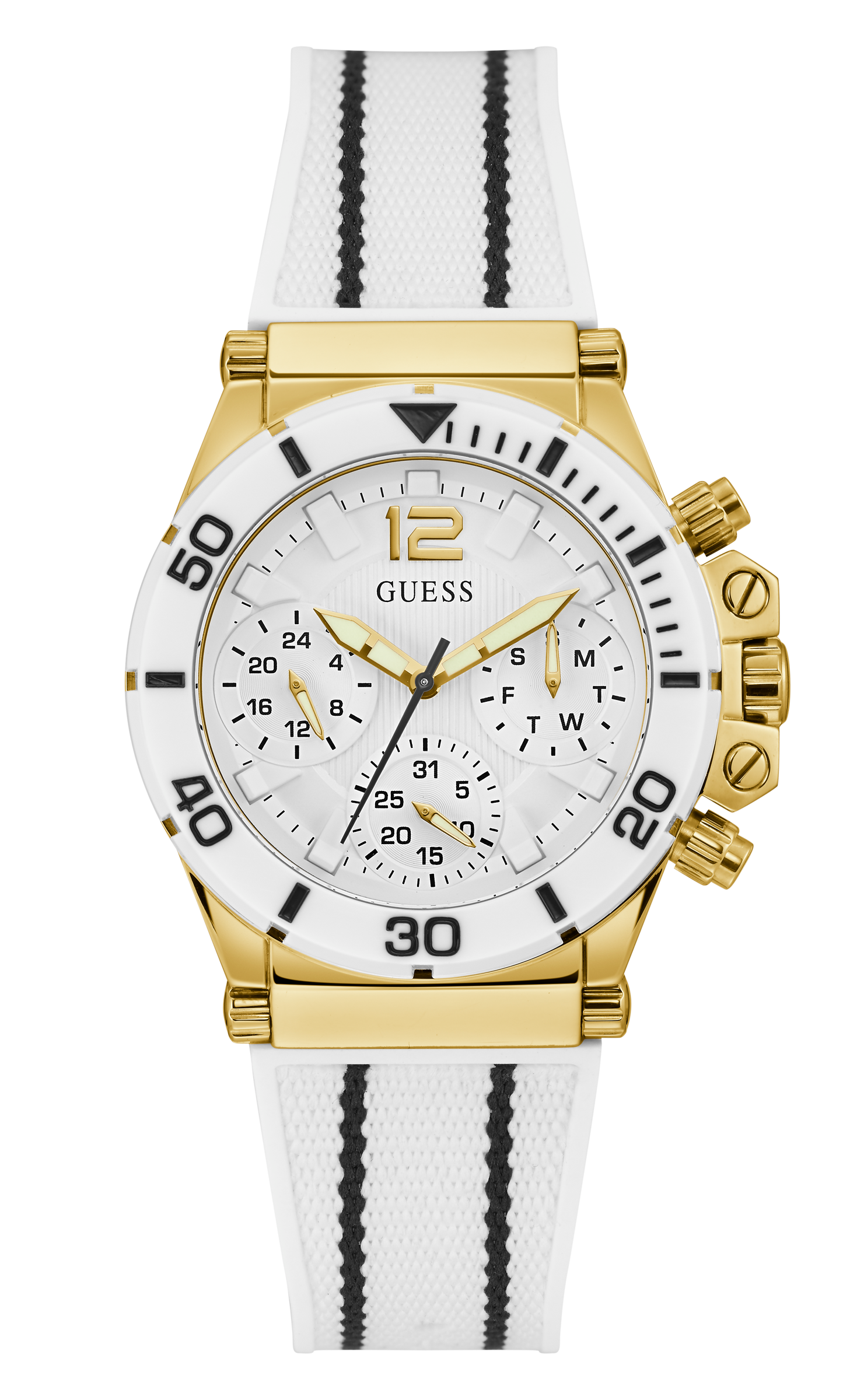 Guess 38 mm Ladies White Multi function Watch GW0406L1