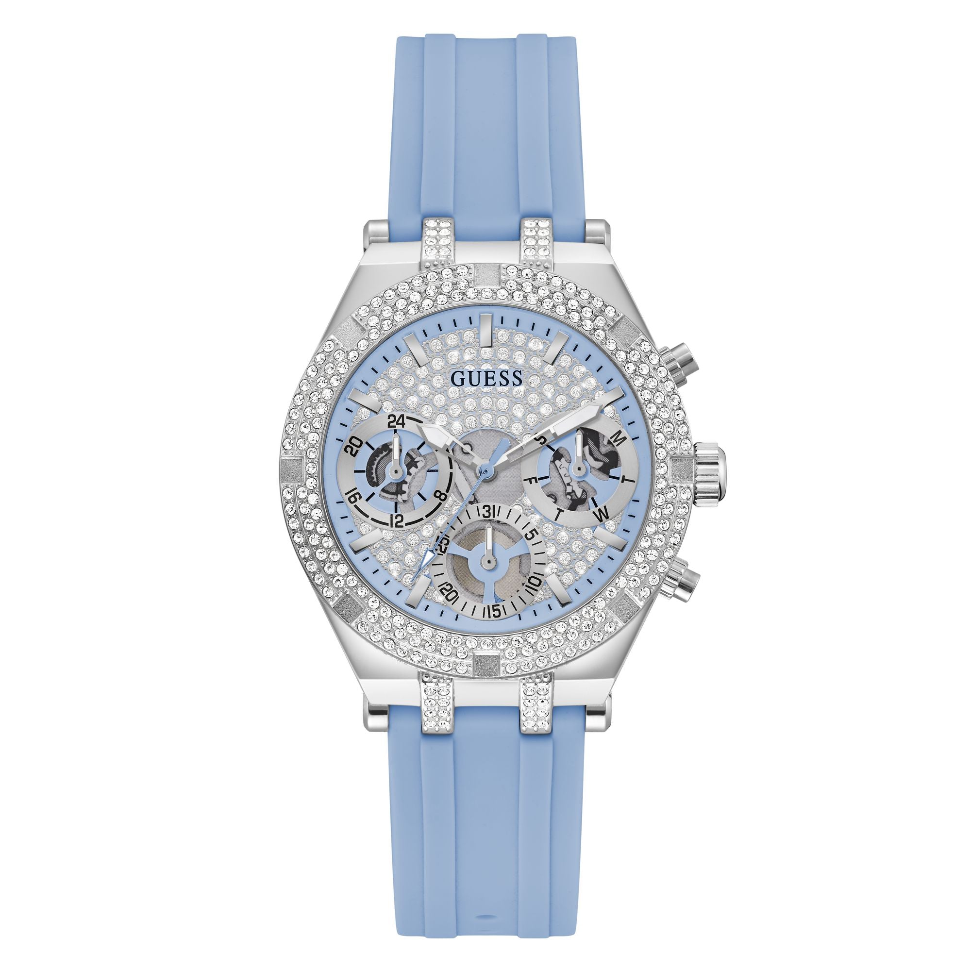 Guess 38 mm Silver Dial Women Analog Watch GW0407L1
