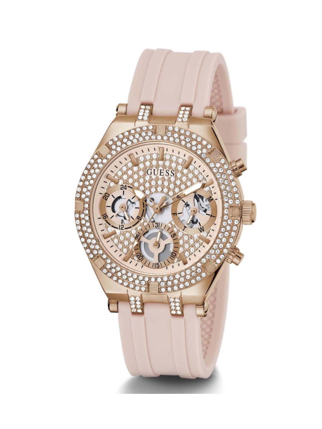 Guess Analog Rose Gold Dial Women Watch GW0407L3