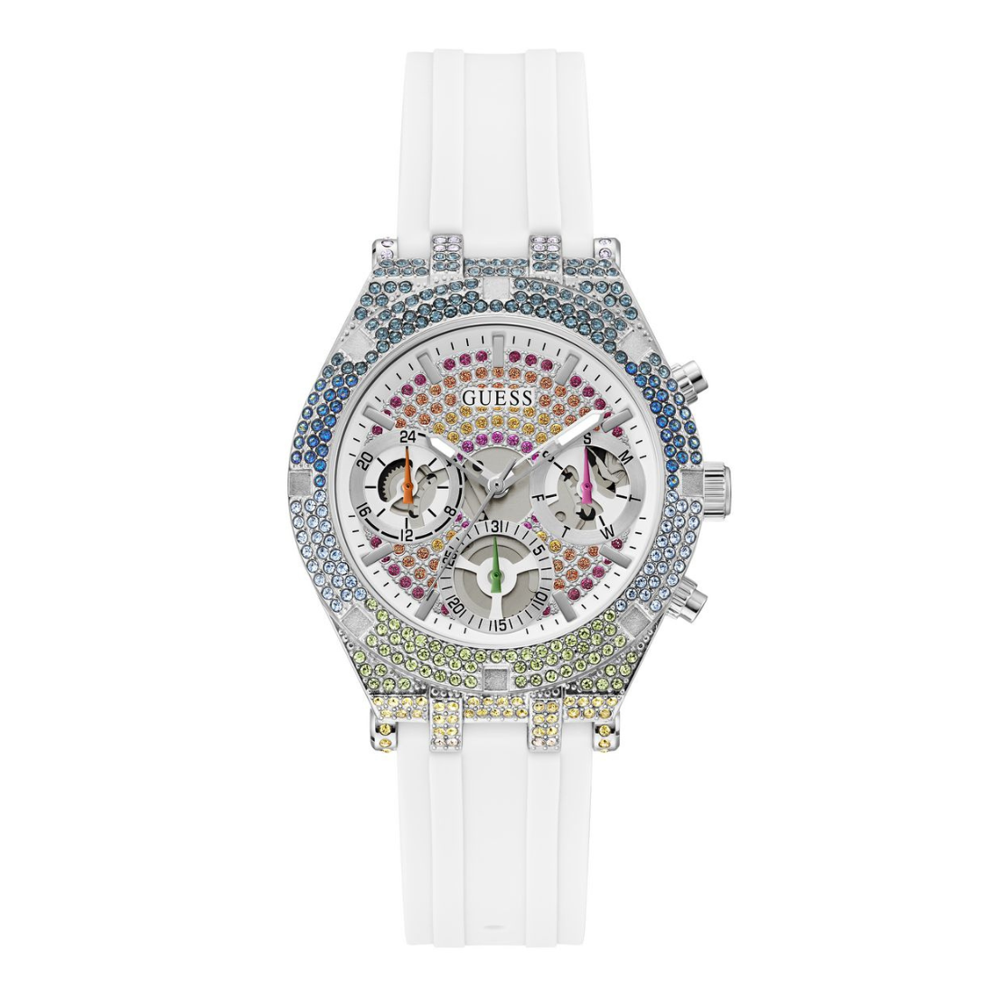 Guess Sport Women 38 mm White Dial Analog Watch GW0407L4
