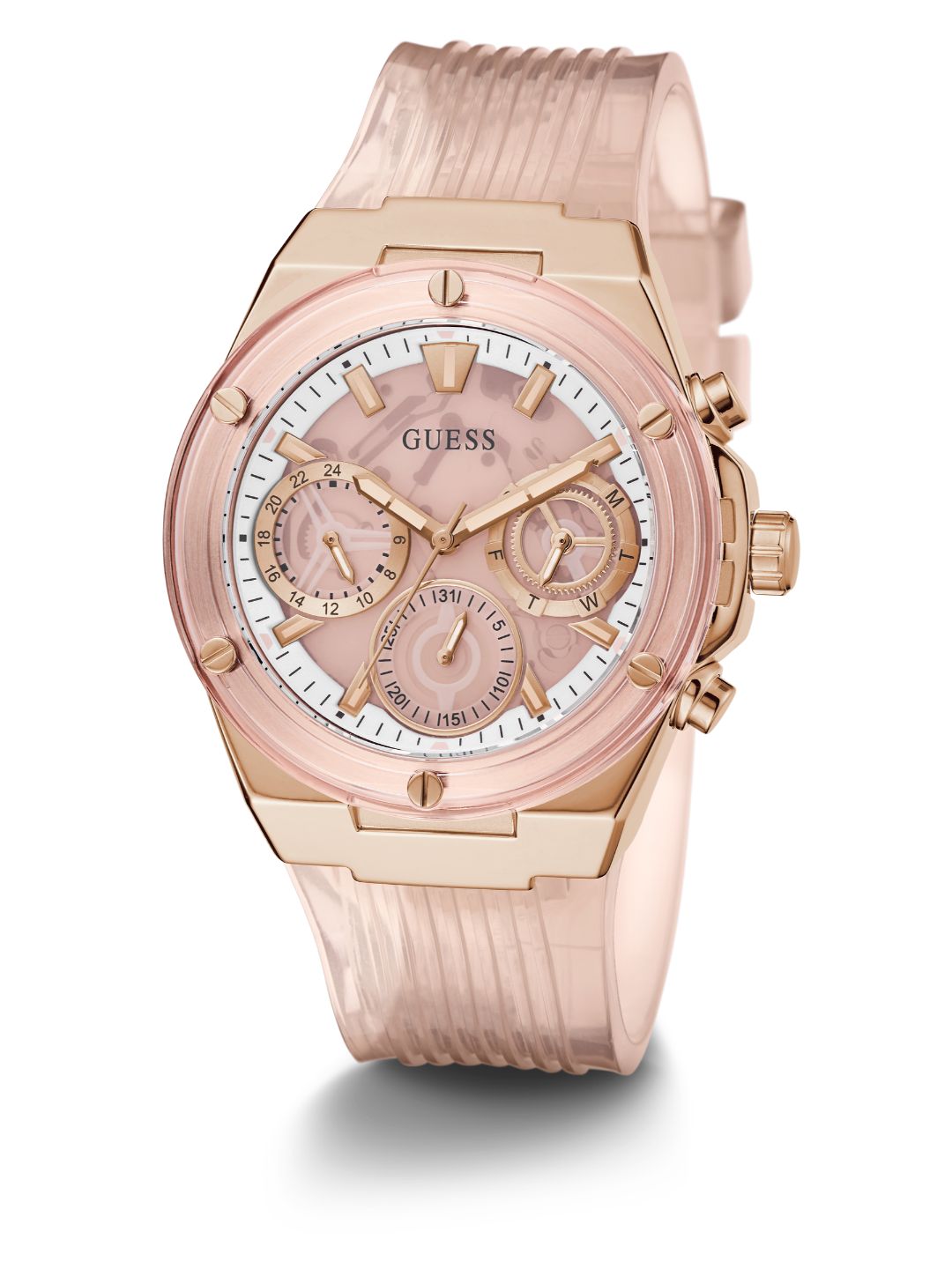 Guess 39 mm Women Pink Dial Analog Watch GW0409L3