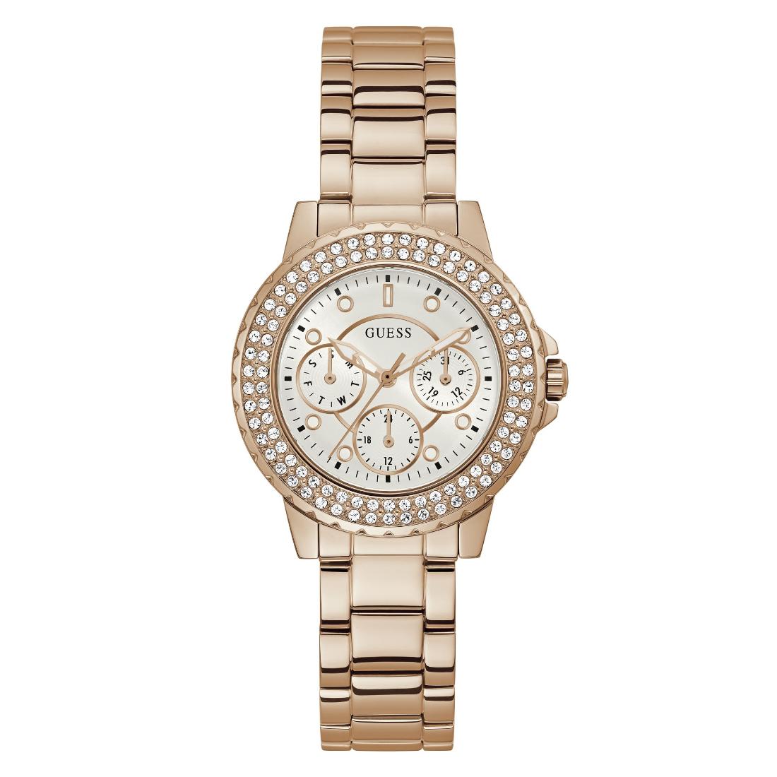 Guess Sport 36 mm Size White Dial Women Chronograph Watch GW0410L3