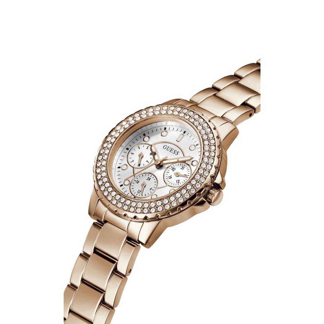 Guess Sport 36 mm Size White Dial Women Chronograph Watch GW0410L3