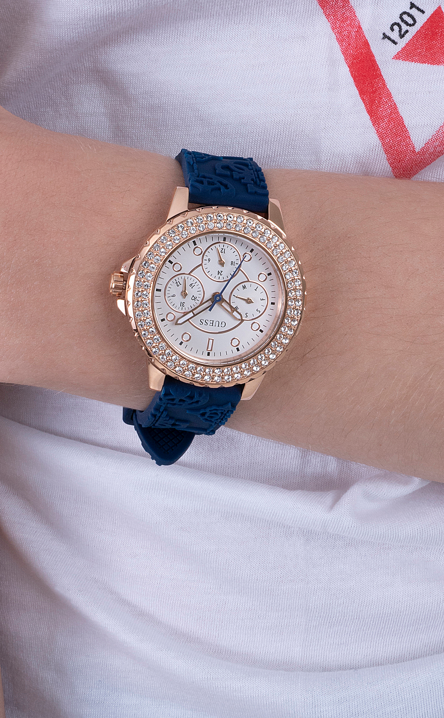 Guess White Dial Women Watch GW0411L2