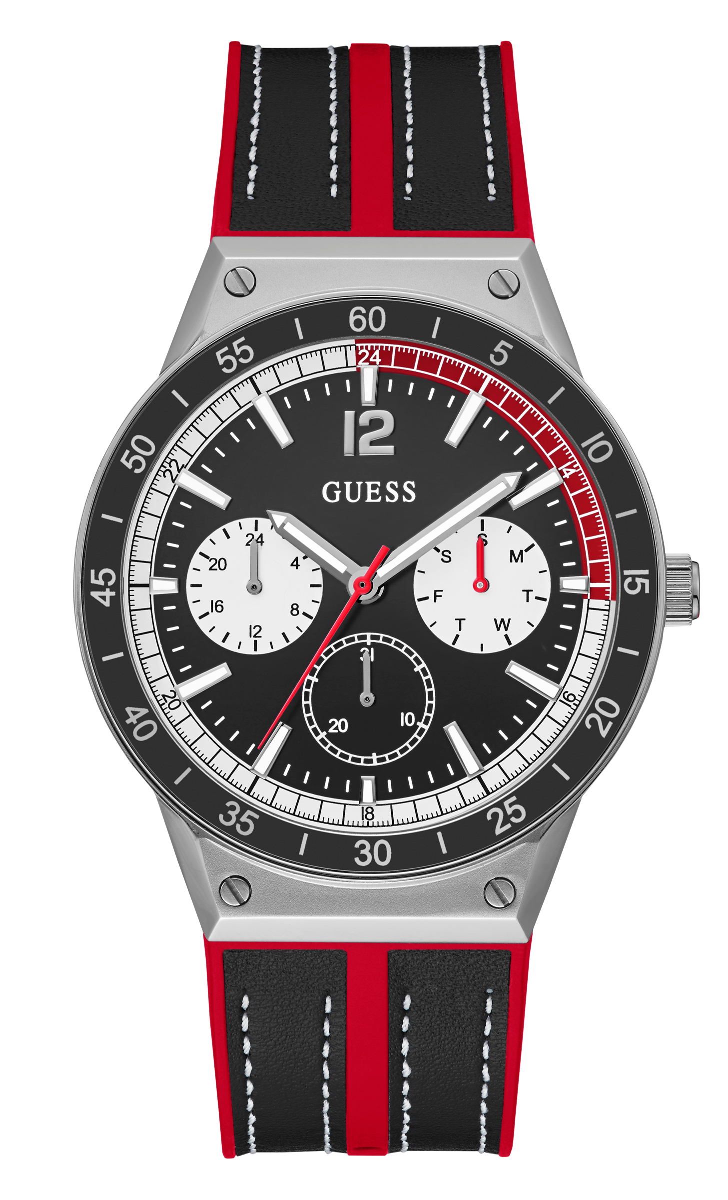 Guess 44 mm Mens White/Color Multi function Watch GW0416G1