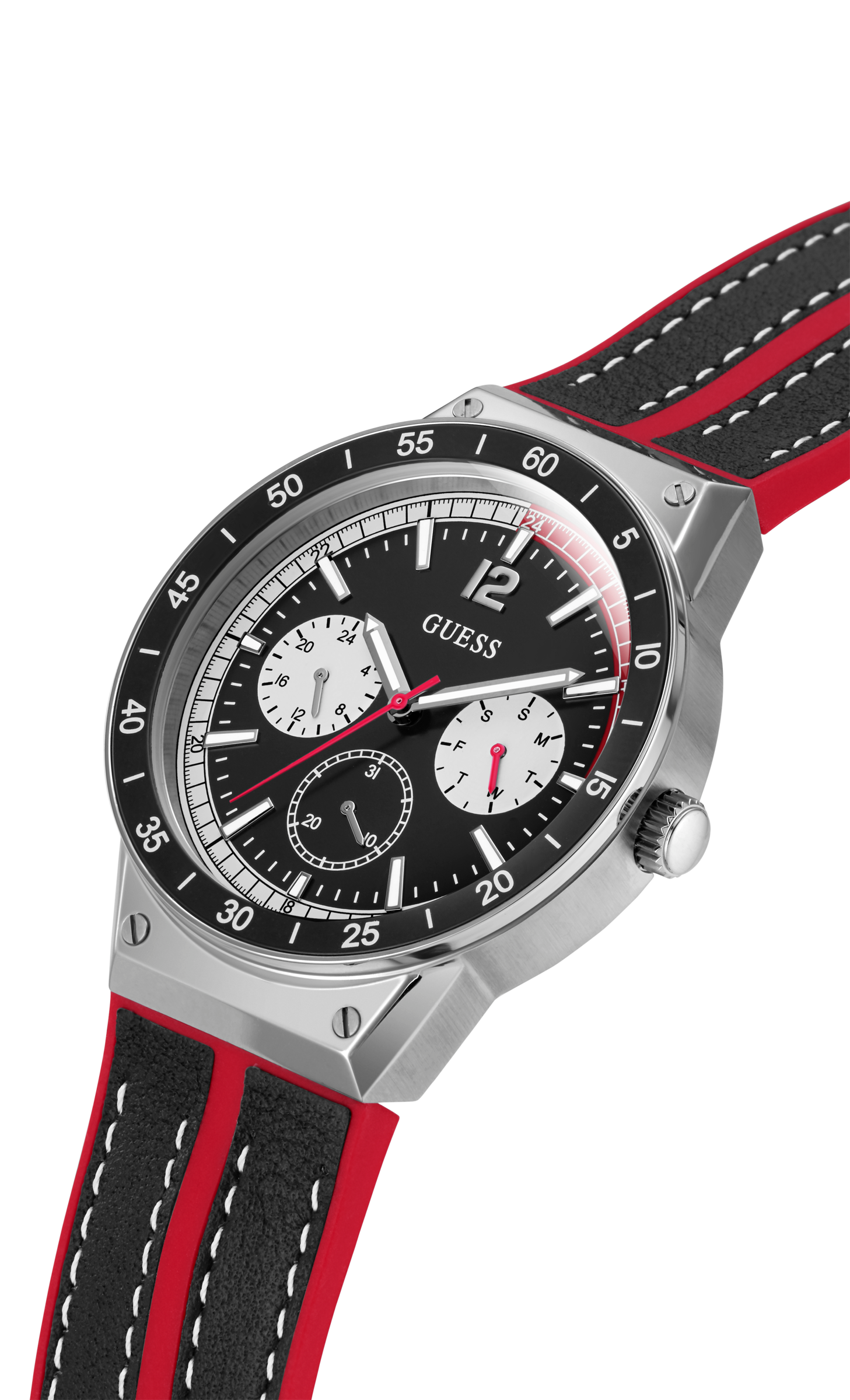 Guess 44 mm Mens White/Color Multi function Watch GW0416G1