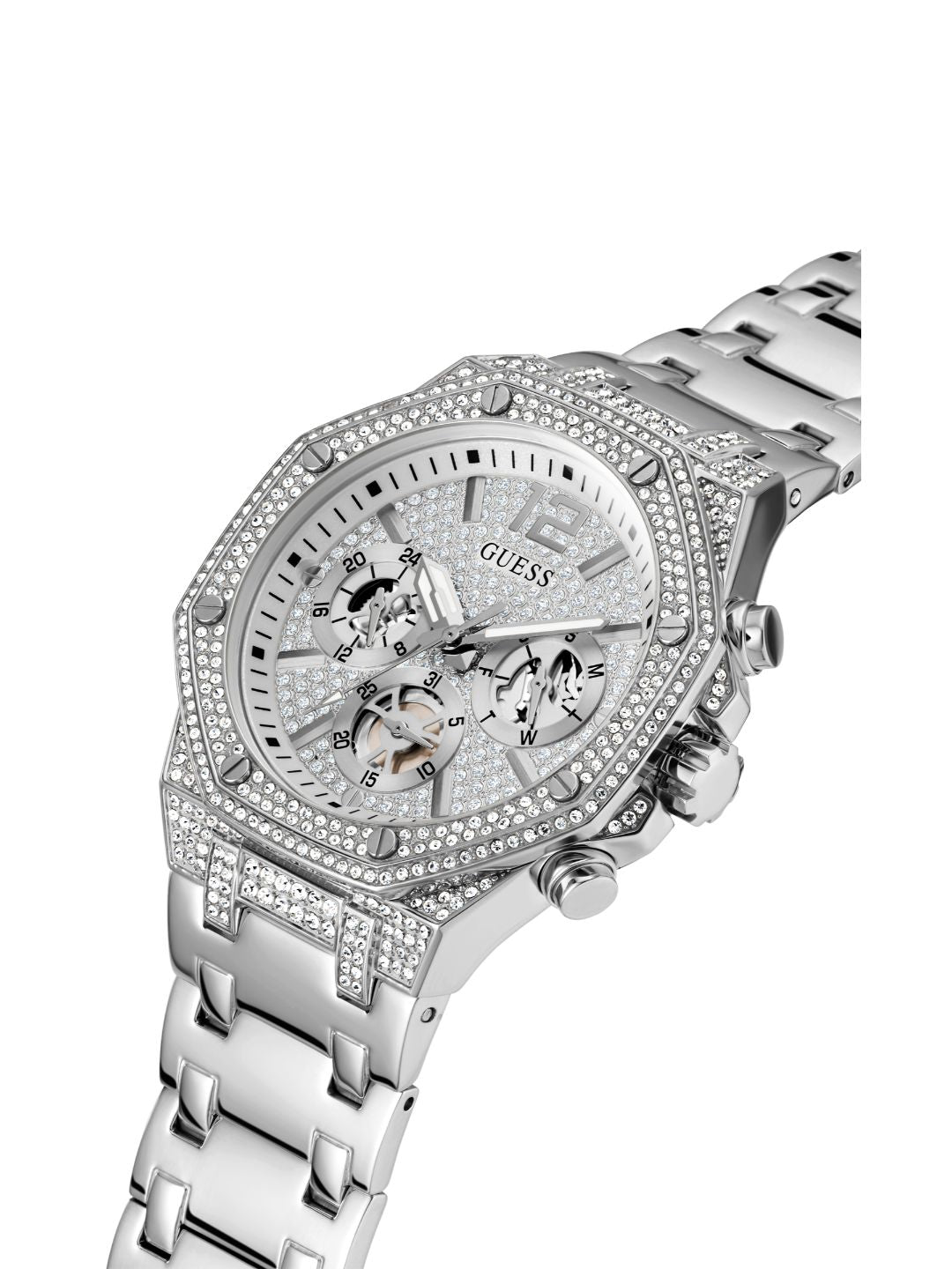 Guess 44 mm Mens Sport Silver Watch GW0419G1