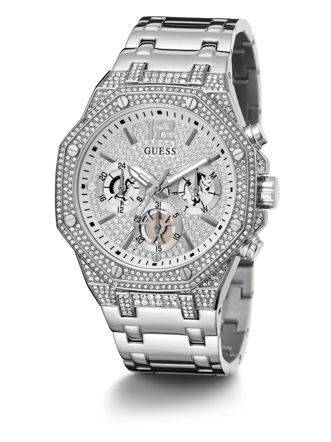Guess 44 mm Mens Sport Silver Watch GW0419G1