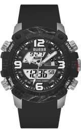 Guess 50 mm Mens Black/Gunmetal Digital Watch GW0421G1