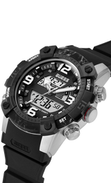 Guess 50 mm Mens Black/Gunmetal Digital Watch GW0421G1