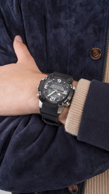Guess 50 mm Mens Black/Gunmetal Digital Watch GW0421G1