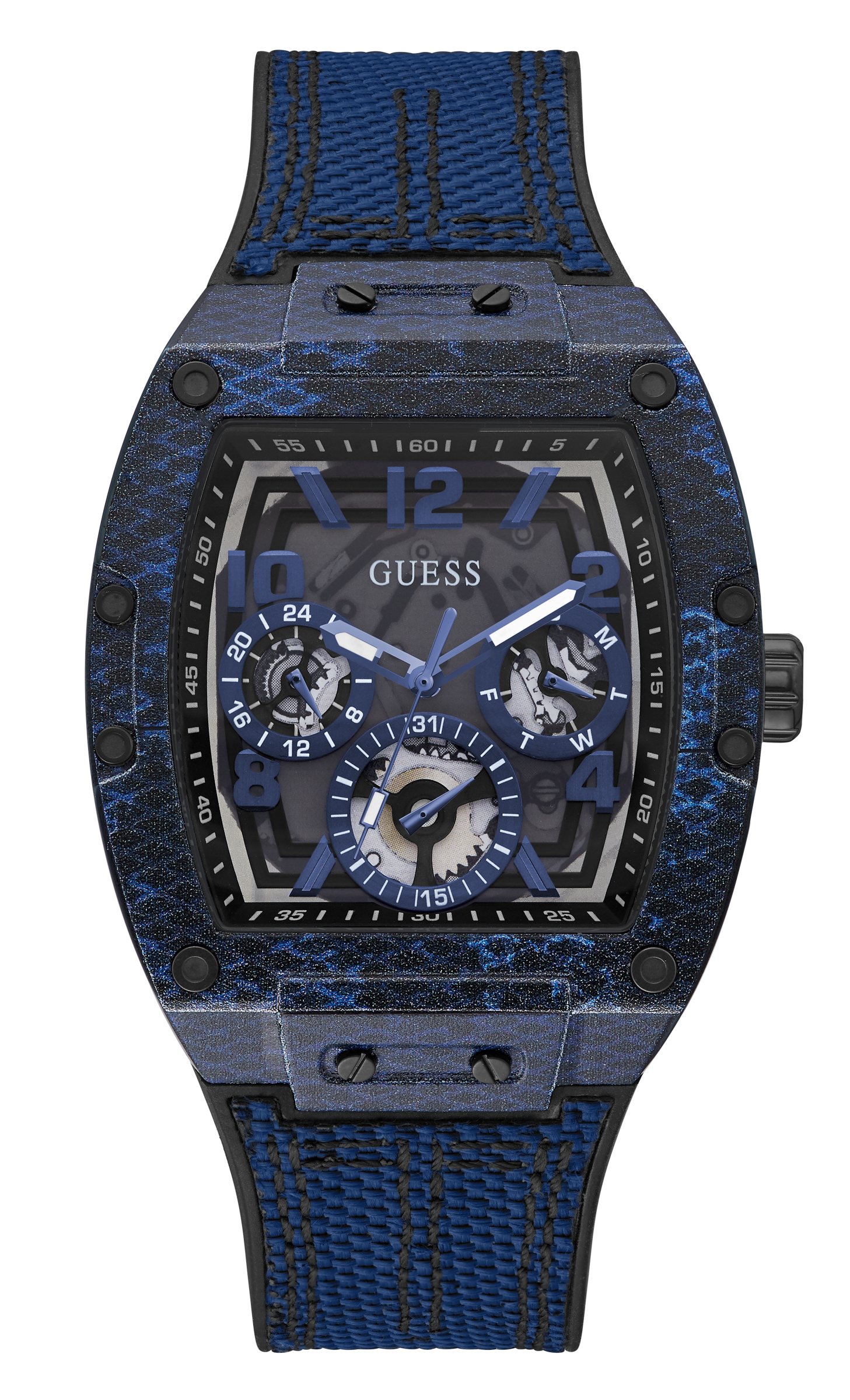 Guess 43 mm Mens Blue Multi function Watch GW0422G1
