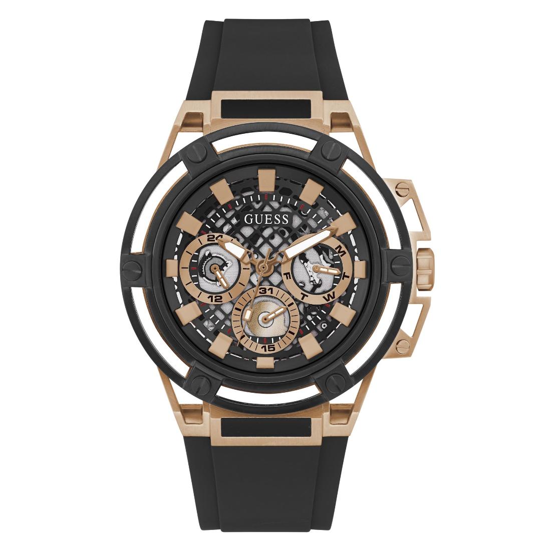 Guess Men 47 mm Black Dial Analog Watch GW0423G5