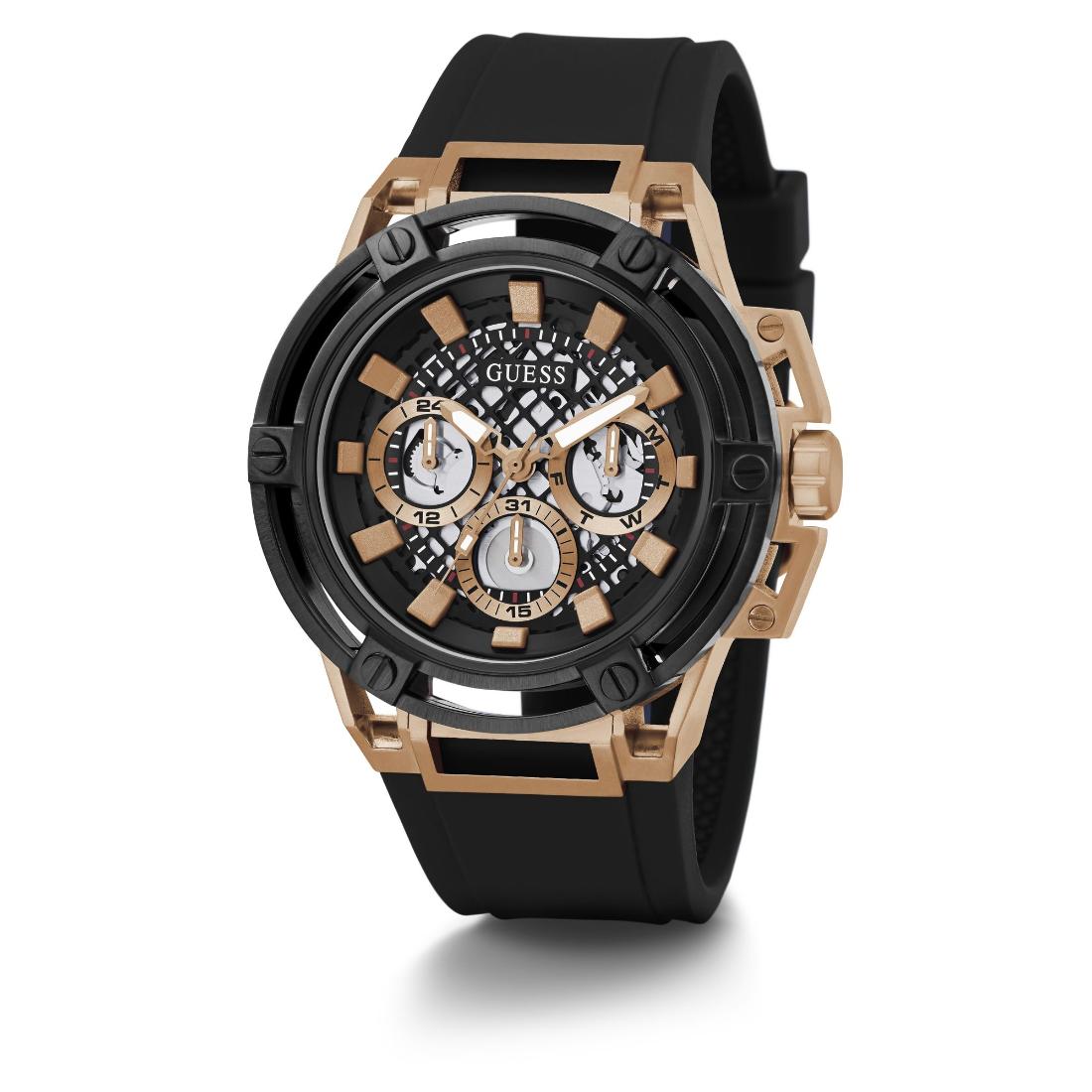 Guess Men 47 mm Black Dial Analog Watch- GW0423G5