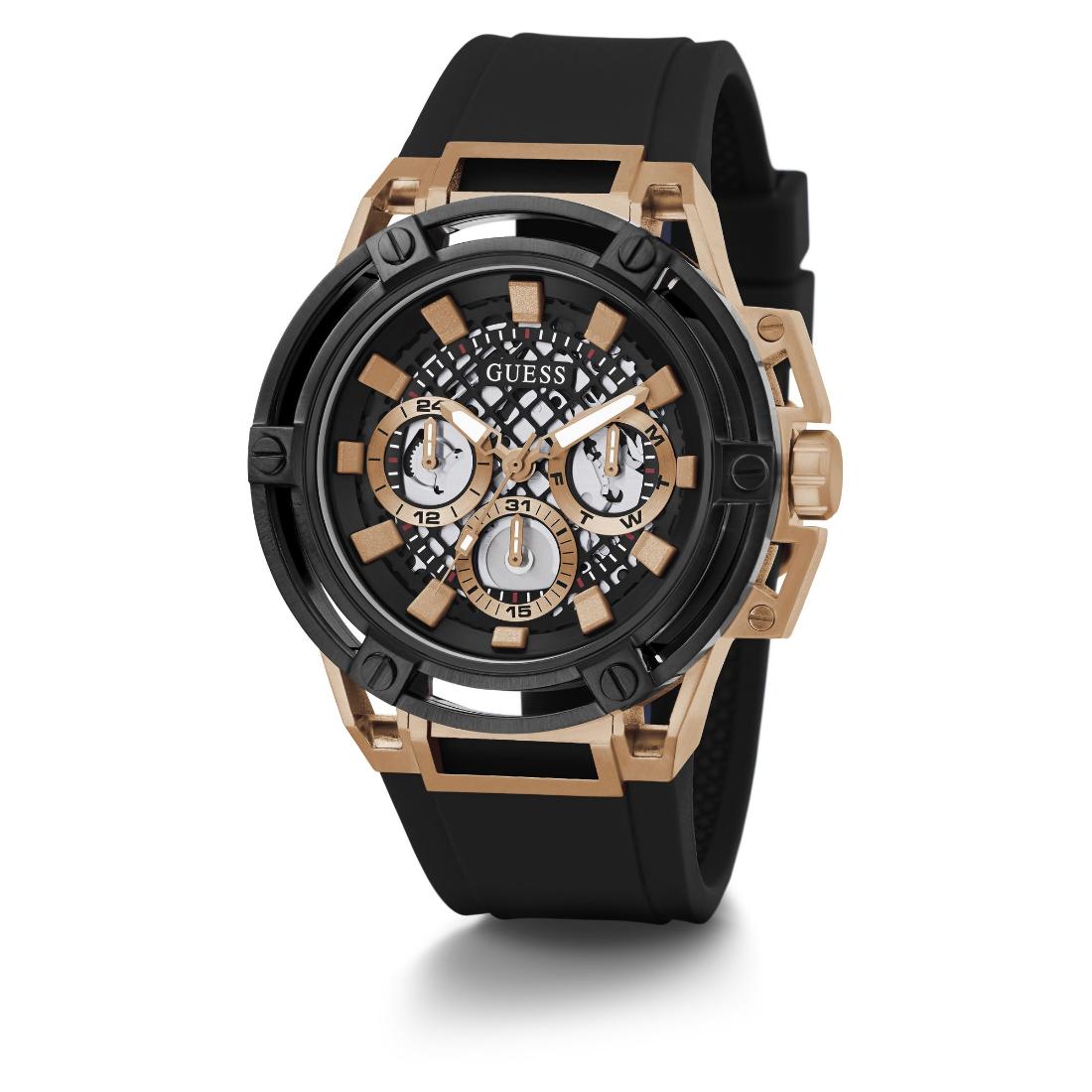 Guess Men 47 mm Black Dial Analog Watch GW0423G5